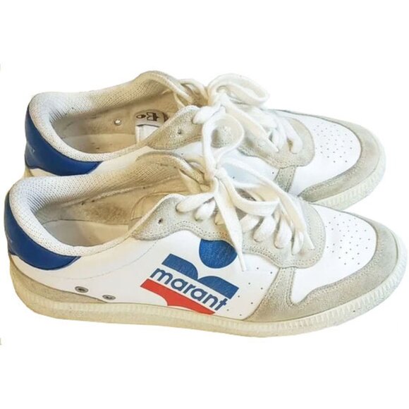 Marant Tricolore Logo Leather Sneakers 38 US 8 - Picture 1 of 6